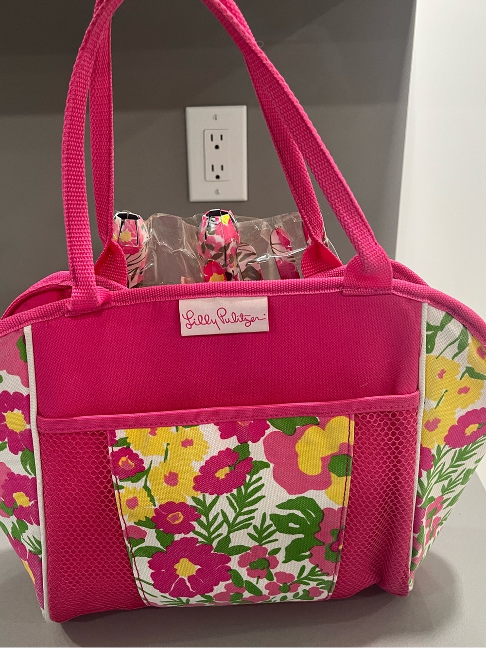 Lilly Pulitzer Hot Pink Floral Gardening Set